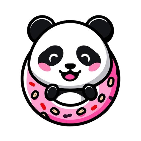 Premium Vector Cute Panda Bear Hand Drawn Flat Stylish Mascot Cartoon