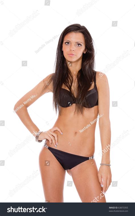 Sexy Bikini Model Over White Background Stock Photo 63873355 Shutterstock