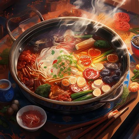 Premium AI Image Chinese Hot Pot Sensation