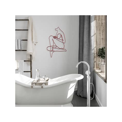 Continuous Line Of Naked Woman Minimalist Steel Decor Nude Wall Hanging Female Body Simple