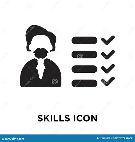 Skills Icon Vector Isolated On White Background Logo Concept Of Stock