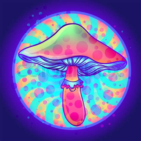 Magic Mushrooms Psychedelic Stock Vector Colourbox