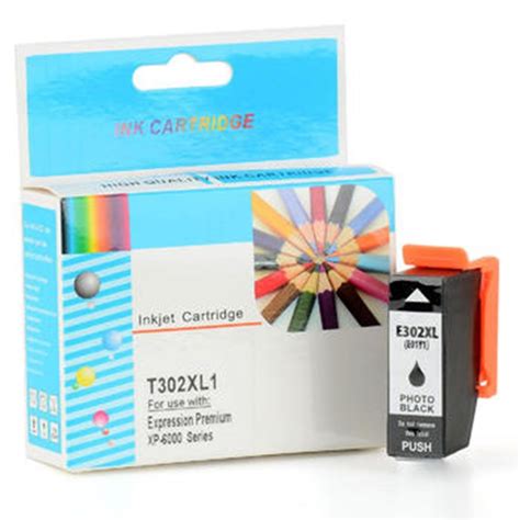 Compatible Epson 302xl T302xl120 Photo Black High Yield Inkjet Cartridge Expression Premium Xp