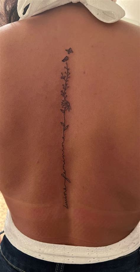 Flower Spine Tattoos