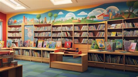 Biblioteca para niños que cuentan cuentos Foto Premium