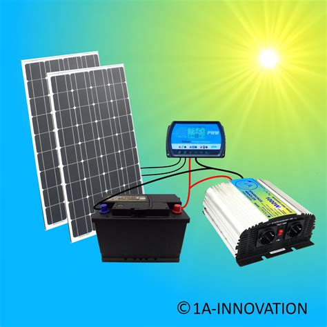 Solaranlage 200W Komplettpaket 220V Akku Solarmodul 1000W Steckdose 200