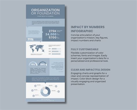 Impact by Numbers Infographic Template | Nonprofit Infographic | End of