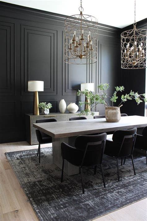 20+ Elegant Black Dining Room – DECOOMO