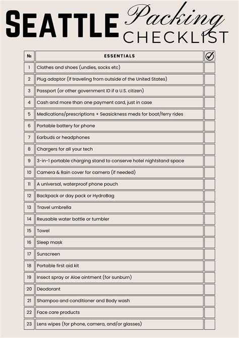 What You Need in your Seattle Packing List | Essential Guide