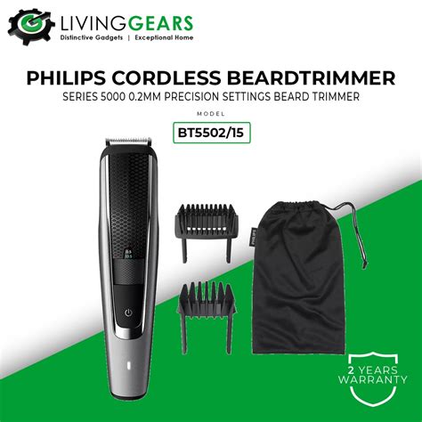 Philips BT5502 Waterproof Beardtrimmer Series 5000 Beard Trimmer BT5502 ...