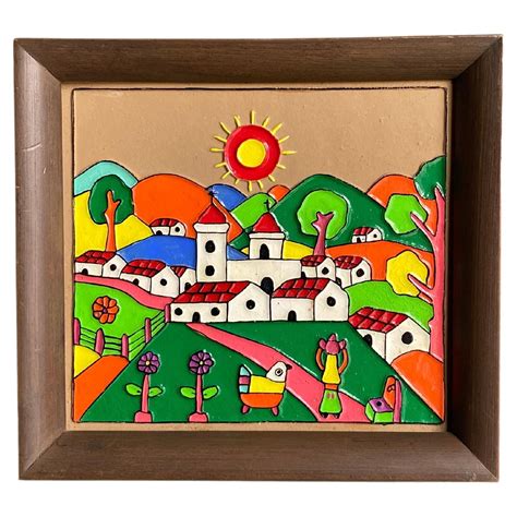 Hand Painted Folk Art, La Palma Salvador | Folk art decor, Happy ...