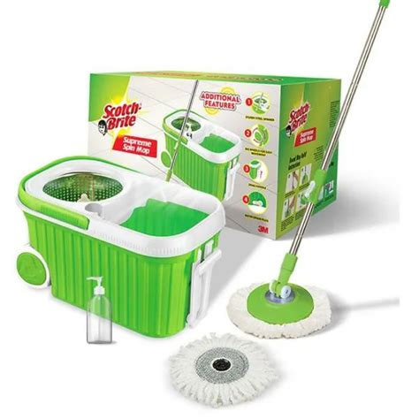 Scotch Brite Supreme Spin Bucket Mop With Round Refills Jiomart