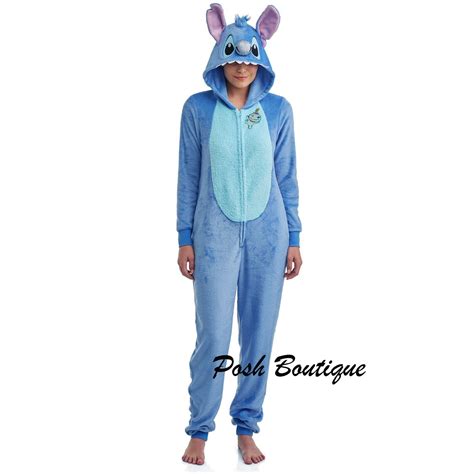 Disney Lilo & Stitch Womens Pajama Union Suit One Piece Scrump Costume