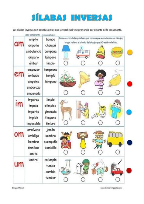 Silabas Inversas Interactive Exercise For Primer Grado Interactive