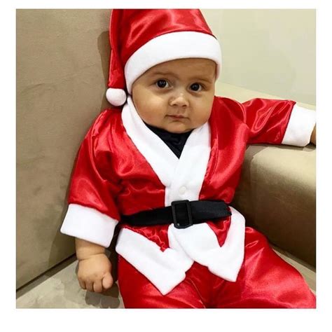 Fantasia Papai Noel Bebê Touca de Brinde Natal Menino Elo7