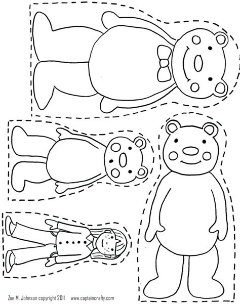 Goldilocks Puppet Coloring Pages Coloring Pages