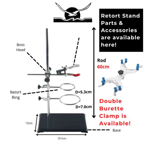 Lab Master Retort Stand Lab Parts Accessories Boss Head Clamp Rod