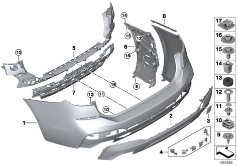 Original BMW Trim Panel Bumper Rear Painted 7er E65 M HUBAUER Shop De