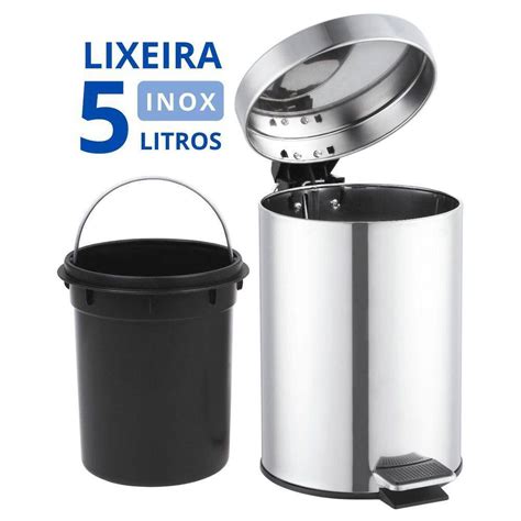 Cesto Lixo Inox Pedal Extra