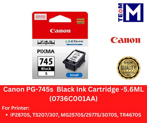 Canon Pg 745s Cl 746s Black And Color Ink Cartridge For Ip2870s Ts207