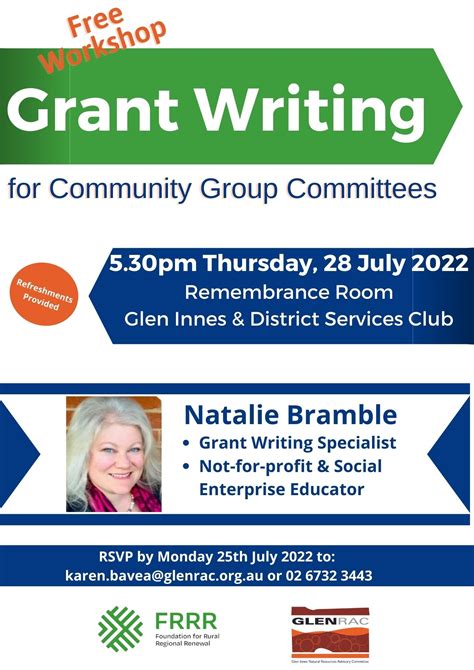 Community Group Committees Grant Writing Workshop — GLENRAC