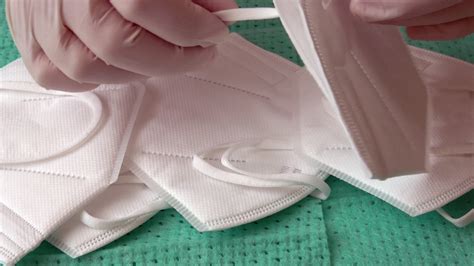 Respirators ffp2 on table in ICU in hospital, personal protective