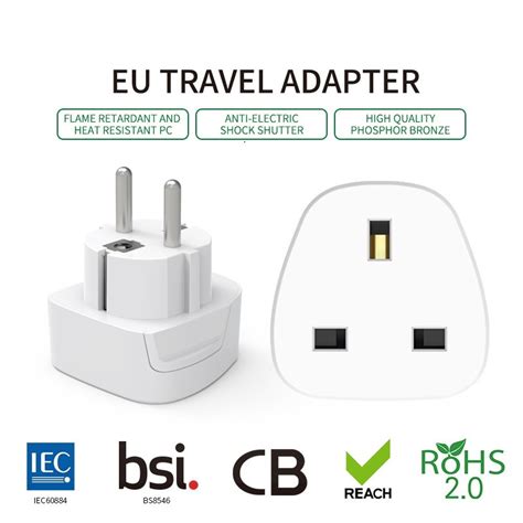 Pin Socket Uk To Eu Travel Adapter Uk To Eu Plugs Power Converter