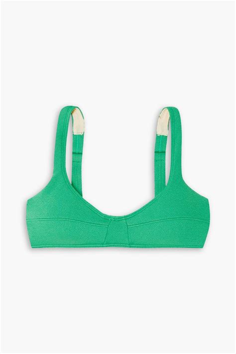 PEONY SWIMWEAR Stretch Crepe Bikini Top THE OUTNET