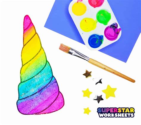 Unicorn Horn Craft - Superstar Worksheets