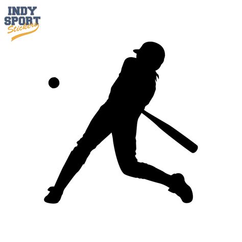 Softball Pitcher Silhouette Decal With Coach Text Indy Sport Stickers