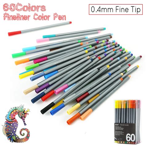 60 Colors/Set 0.4 MM Fine Liner Gel Pens Sketch Drawing Color Pen Art Markers For Drawing Manga ...