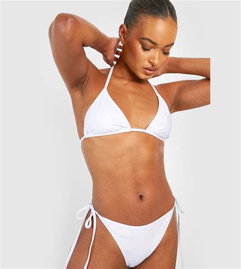 Buy Boohoo Tall Triangle Tie Side Bikini Set In White ThStreet Kuwait