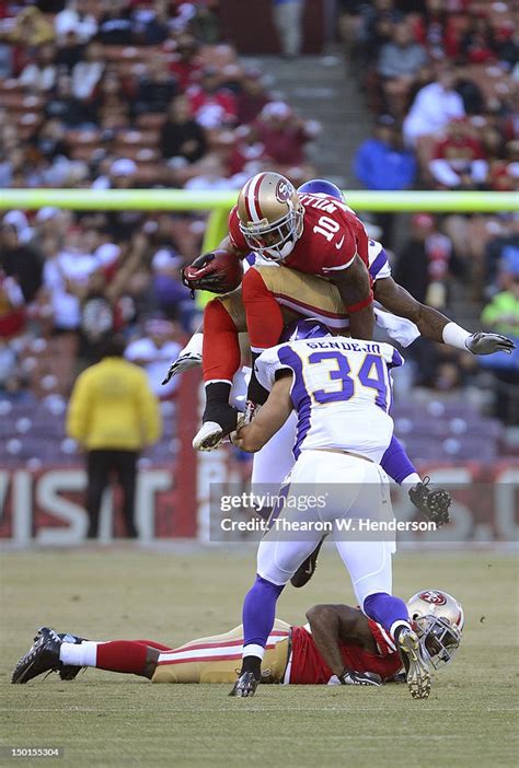 Kyle Williams Of The San Francisco 49ers Returns A Punt And Gets Hit