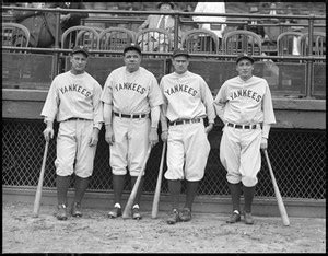 LOU GEHRIG BABE RUTH EARLE COMBS AND TONY LAZZERI YANKEES GREATS X PHOTO EBay