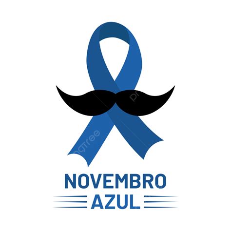 Ilustração De Fita Azul Em Letras De Novembro PNG Novembro Azul Fita