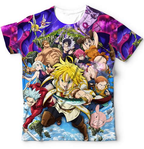 Camiseta Nanatsu No Taizai Sete Pecados Meliodas Atelier Yuwa Ciao Jp