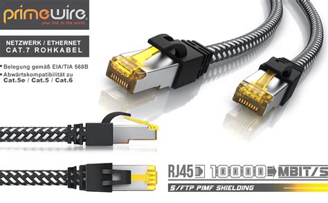 Prime Wire 25 M Cat 7 Kabel Sieciowy Gigabit Ethernet Lan Kabel