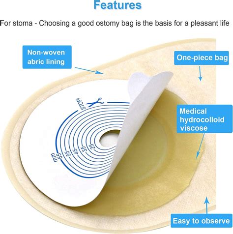 One Piece Ostomy Bag Drainable Pouches Colostomy Ostomy Care Bag