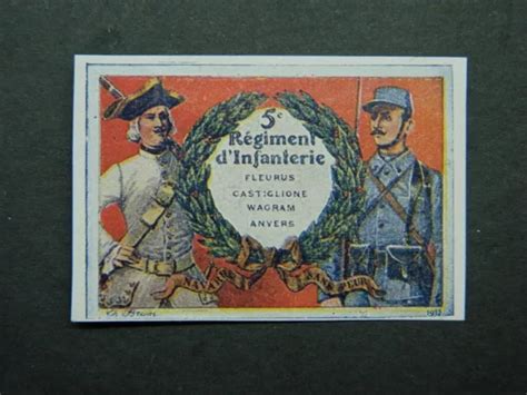 VIGNETTE MILITAIRE NON dentelée Delandre 5ème régiment d infanterie EUR