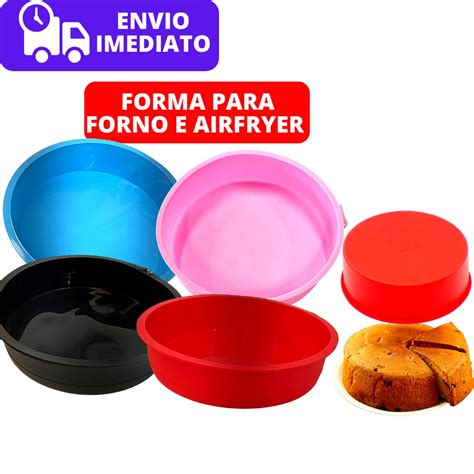 Forma De Silicone De Bolo Redonda Cm Para Torta Pudim Sobremesas