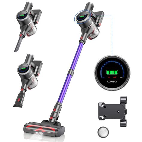 Laresar Cordless Vacuum Cleaner, 33Kpa/400W Stick Vacuum Cleaner