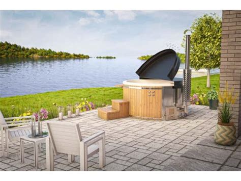 Finntherm Holz Badefass Stockholm Aus Thermoholz Whirlpool Hot Tub