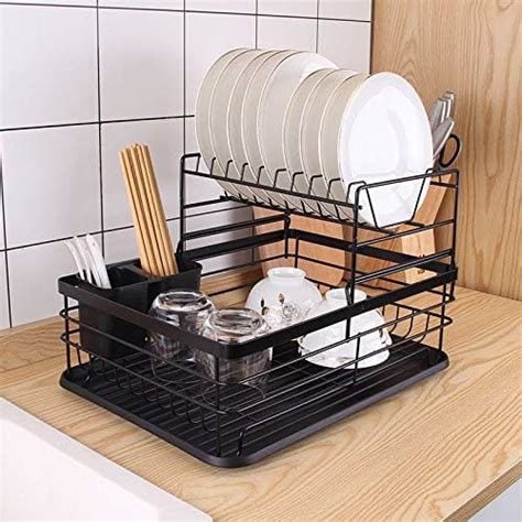 HomeCloud Kitchen Dish Rack Drainer Drying Rack With Removable Drain