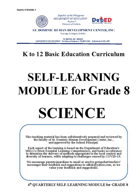 Grade 8 Science Module 3rd Quarter Pdf