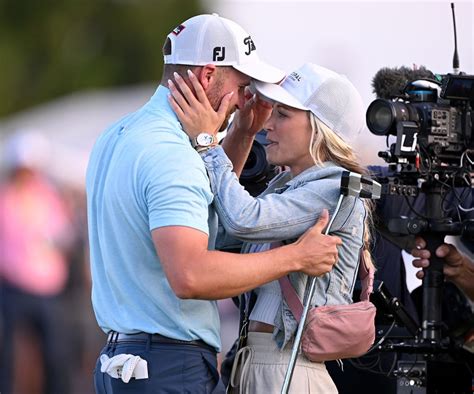 Wyndham Clark celebrates US Open win with girlfriend Alicia