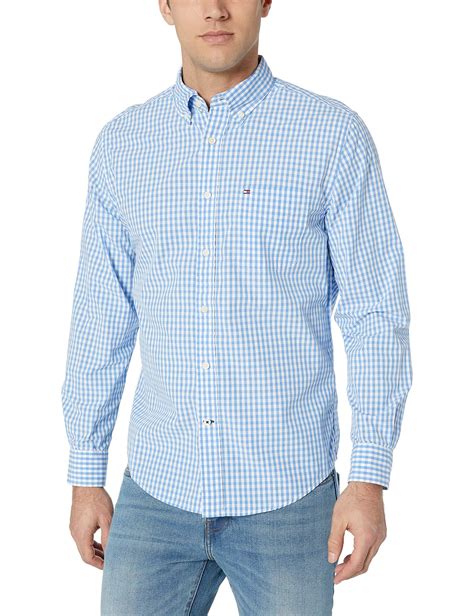 Tommy Hilfiger Long Sleeve Button Down Shirt In Classic Fit In Blue For