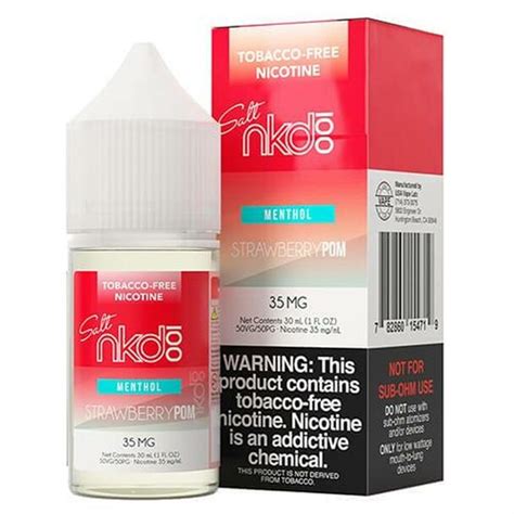 Naked Tobacco Free Nicotine Salt Series Strawberry Pom E Juice 30ml