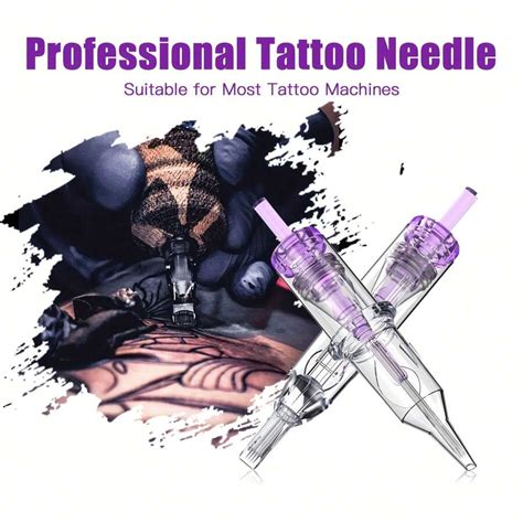 Dqfart Dqfart 20psc Tattoo Needle Ink Cartridge Purple Tattoo Needle