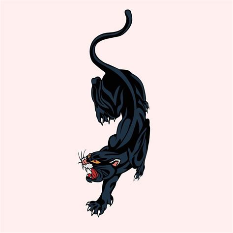 black panther tattoo Art 40181023 Vector Art at Vecteezy