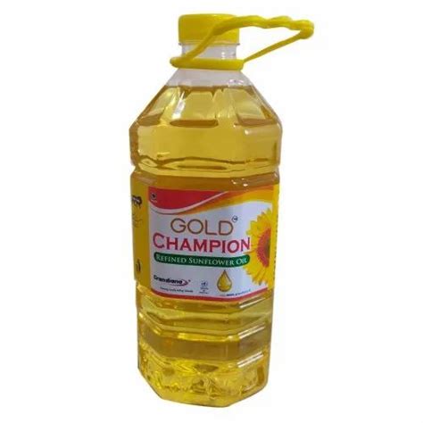 Liquid Mono Unsaturated Gold Champion Sunflower Oil Litre Packaging